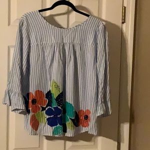 Ladies 3x crown and ivy pullover top